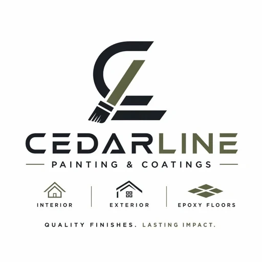 Cedarline Painting & Coatings logo with tagline Quality Finishes. Lasting Impact.